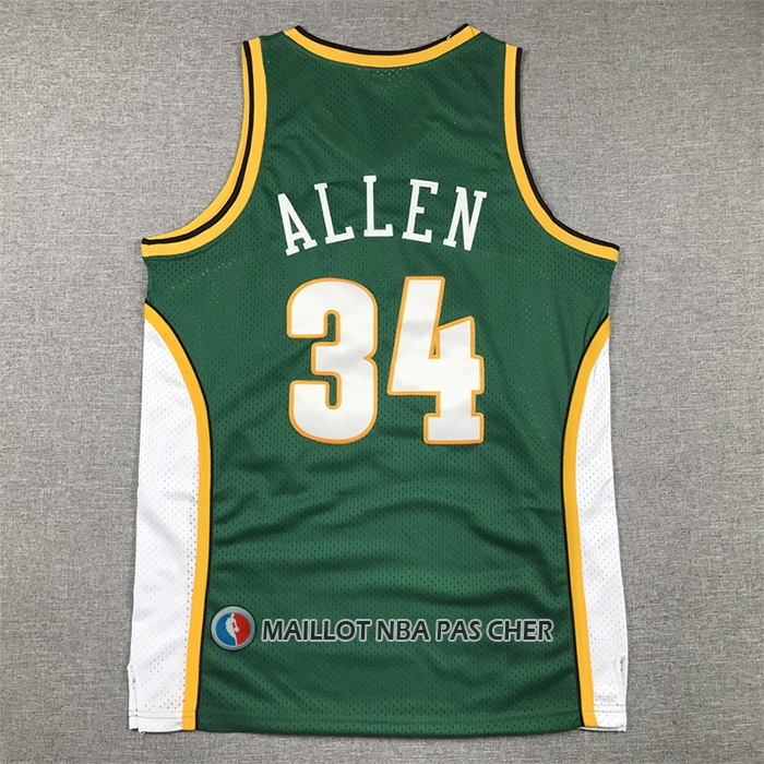 Maillot Seattle Supersonics Ray Allen NO 34 Mitchell & Ness 2006-07 Vert